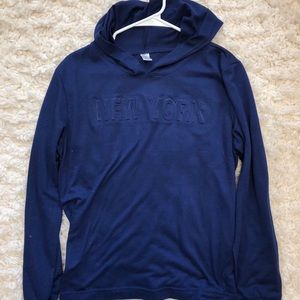 New York Graphic Navy Blue Hoodie